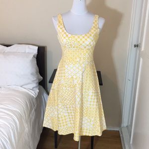 Maggy London yellow Floral flare dress